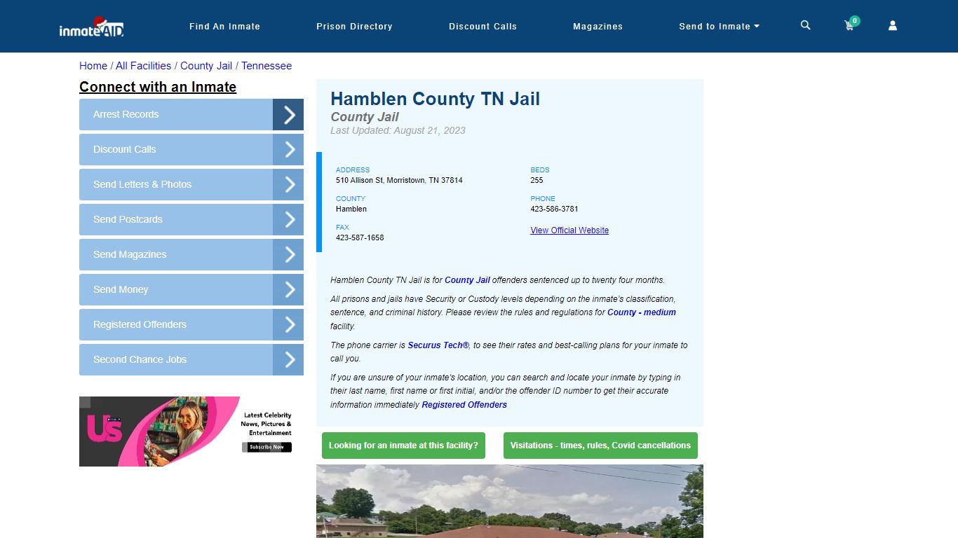 Hamblen County TN Jail - Inmate Locator - Morristown, TN